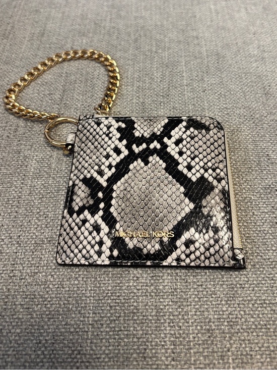 Michael Kors Accessories - Michael Kors Jet Set Travel Medium Snake Embossed Chain Wallet